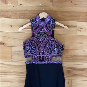 Purple beaded Prom/formal dress
